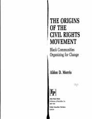 Origins Of The Civil Rights Movement Morris Pdf